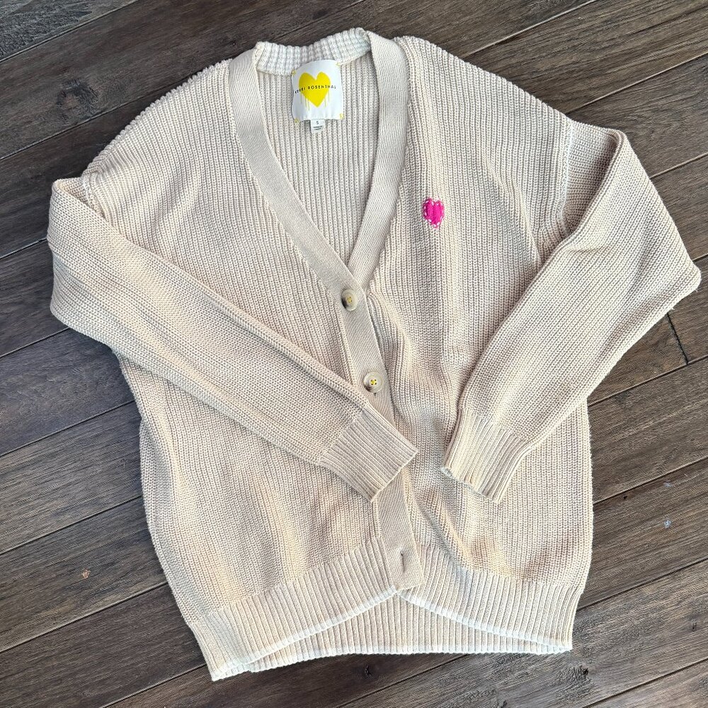 Keri Rosenthal cardigan with heart size Small